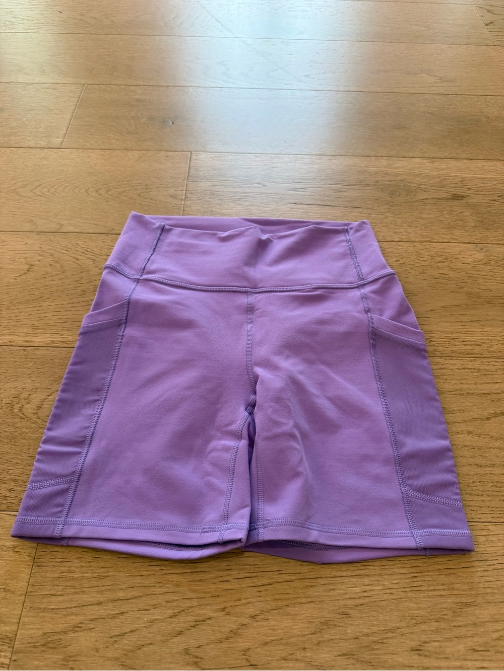 Fabletics Lavender High-Rise Bike Shorts